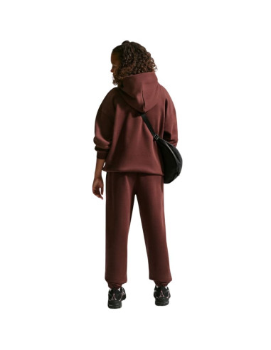 Spodnie dla dzieci nike sportswear studio fleece brązowe im4905 658