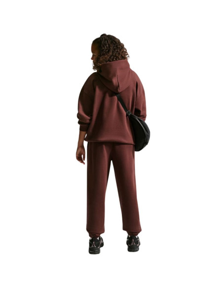 Spodnie dla dzieci nike sportswear studio fleece brązowe im4905 658