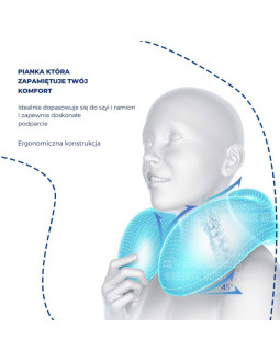 Travel blue poduszka z pianki memory tranquility czarna 2