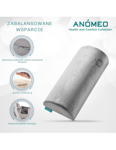 Poduszka pod plecy duży półwałek anomeo