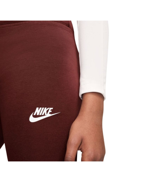 Legginsy dla dzieci nike sportswear classic bordowe fz5583 658