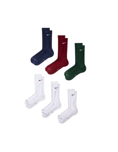 Skarpety nike everyday elevated 6 par białe, zielone, bordowe, niebieskie hq8021 907