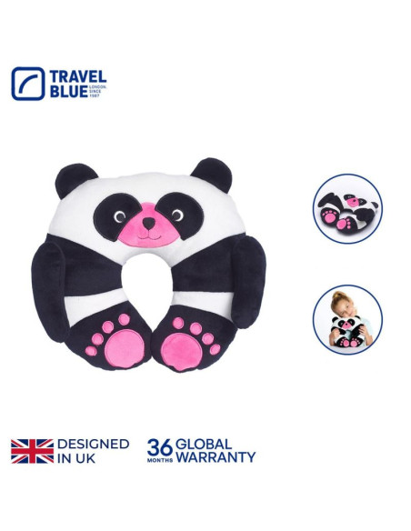Travel blue poduszka podróżna dziecęca panda chi chi