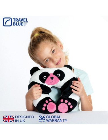 Travel blue poduszka podróżna dziecęca panda chi chi