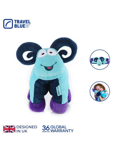Travel blue poduszka podróżna dziecęca baranek sammy