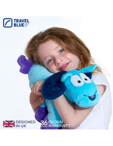 Travel blue poduszka podróżna dziecęca baranek sammy