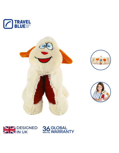 Travel blue poduszka podróżna dziecęca owieczka snowy