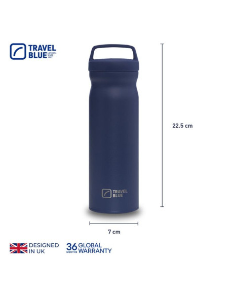 Travel blue butelka termiczna navy