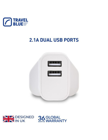 Travel blue ładowarka sieciowa 2 usb uk