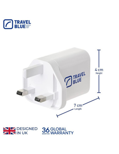 Travel blue ładowarka sieciowa 2 usb uk