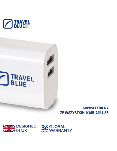 Travel blue ładowarka sieciowa 2 usb uk