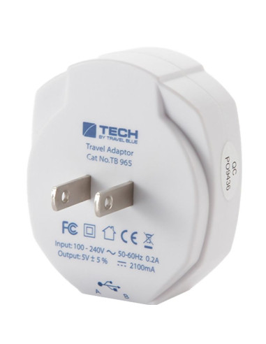 Travel blue ładowarka sieciowa 2 usb - usa