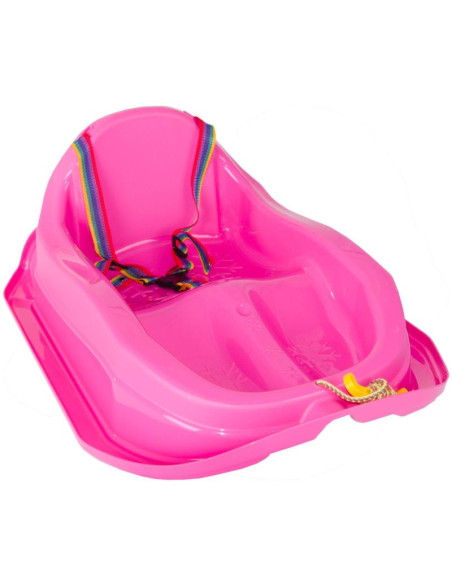 Sanki plastikowe mini bobek różowe