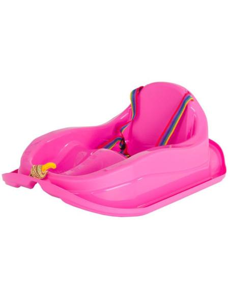 Sanki plastikowe mini bobek różowe