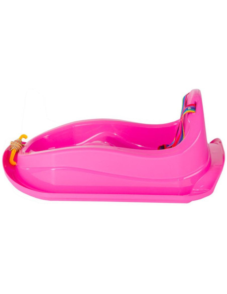 Sanki plastikowe mini bobek różowe