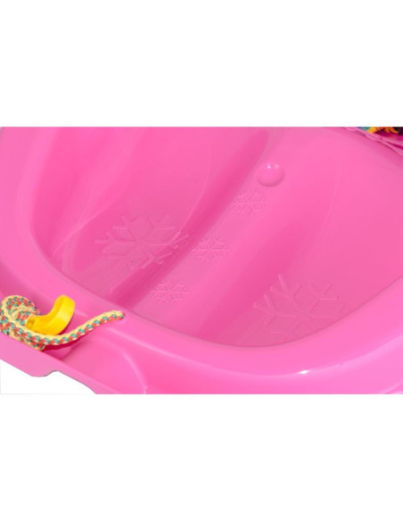 Sanki plastikowe mini bobek różowe