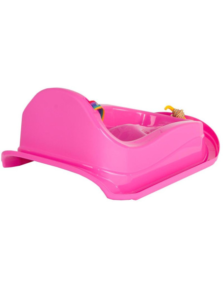 Sanki plastikowe mini bobek różowe