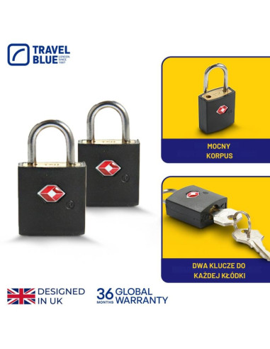Travel blue kłódka bagazowa z tsa zestaw 2szt