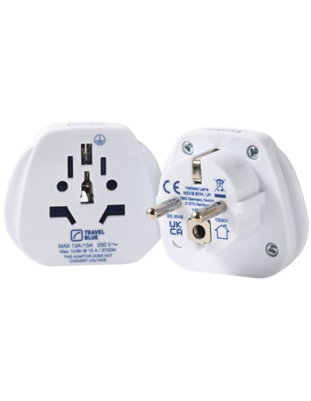 Travel blue przejściówka adapter uniwersalna świat -  shucko 2szt