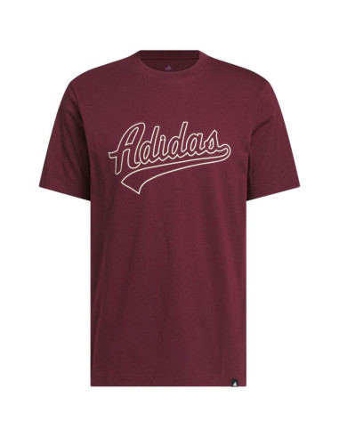 Koszulka męska adidas varsity tailsweep graphic bordowa ks2180