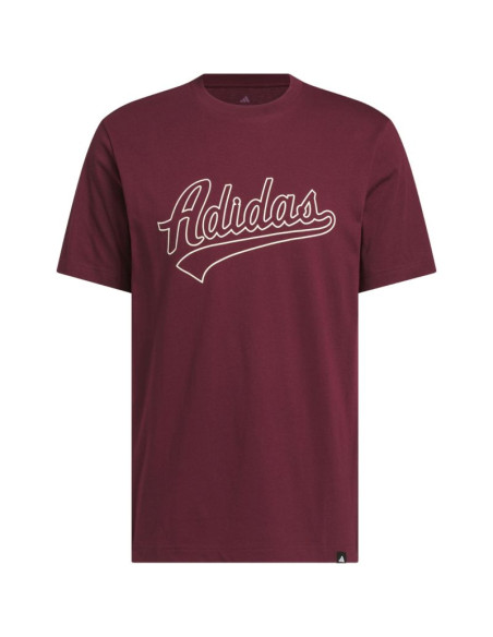 Koszulka męska adidas varsity tailsweep graphic bordowa ks2180