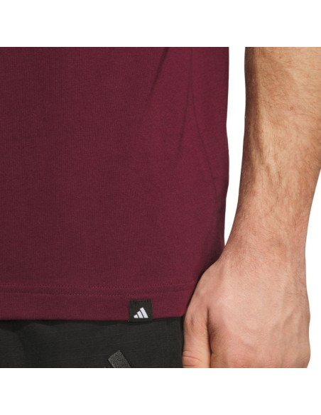 Koszulka męska adidas varsity tailsweep graphic bordowa ks2180