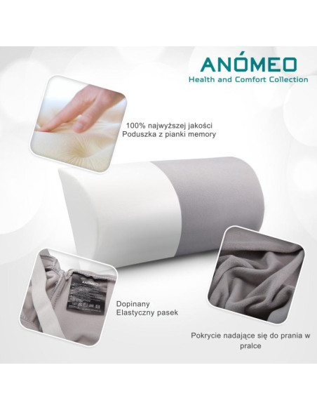 Poduszka pod głowę półwałek mały anomeo