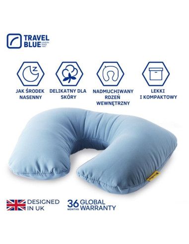 Travel blue poduszka na szyje  nadmuchiwana ultimate