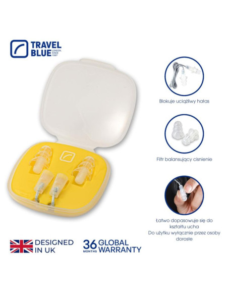 Travel blue zatyczki silikonowe do uszu