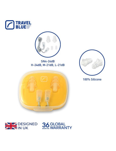 Travel blue zatyczki silikonowe do uszu