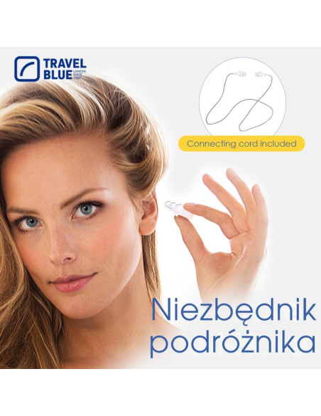 Travel blue zatyczki silikonowe do uszu