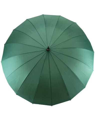 Parasol długi półautomatyczny 16 żeber zielony semi line