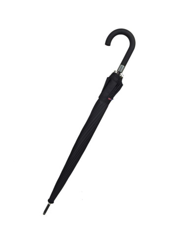 Parasol długi półautomatyczny 16 żeber czarny semi line