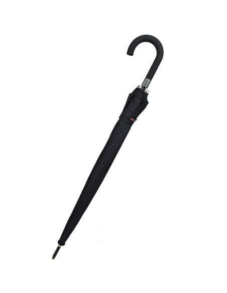 Parasol długi półautomatyczny 16 żeber czarny semi line