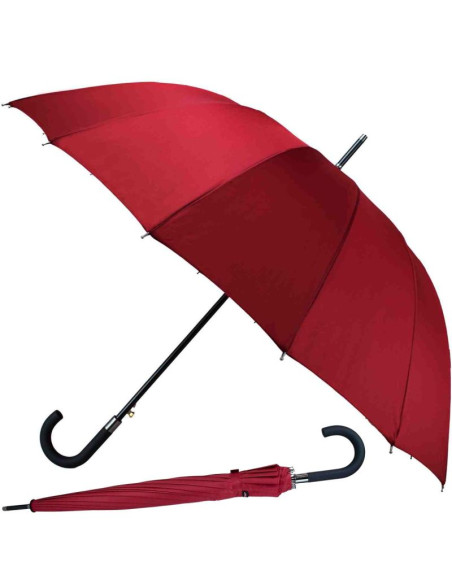 Parasol długi półautomatyczny 16 żeber czerwony semi line