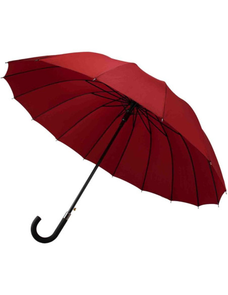 Parasol długi półautomatyczny 16 żeber czerwony semi line