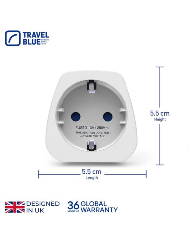 Travel blue przejściówka adapter shucko -  usa