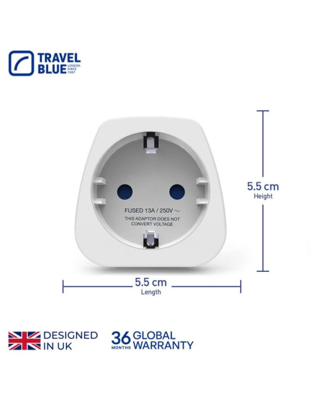 Travel blue przejściówka adapter shucko -  usa