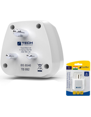 Travel blue przejściówka adapter shucko -  indie