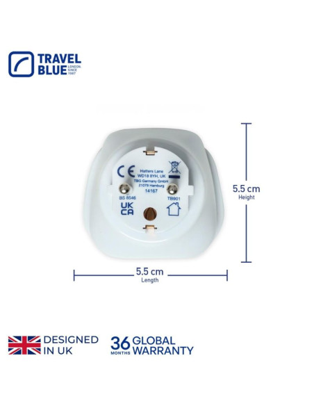 Travel blue przejściówka adapter uniwersalna świat -  shucko