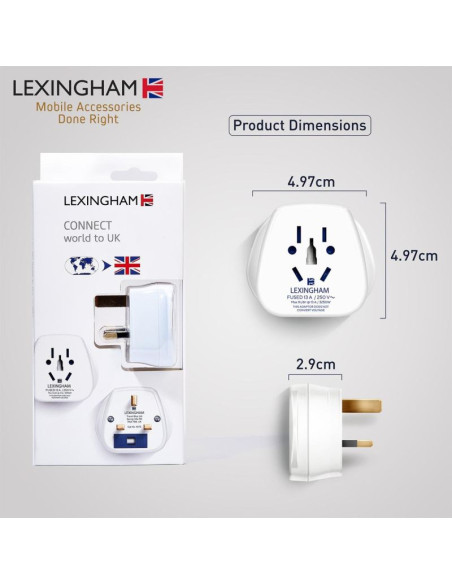 Lexingham przejściówka adapter uniwersalna świat-  uk
