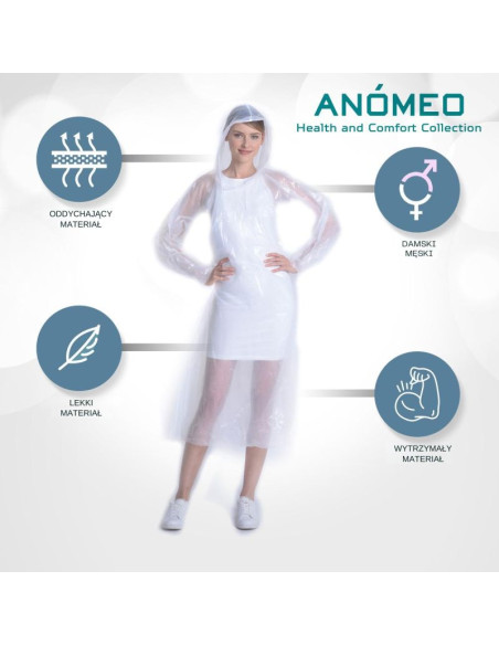 Poncho przeciwdeszczowe mocne anomeo