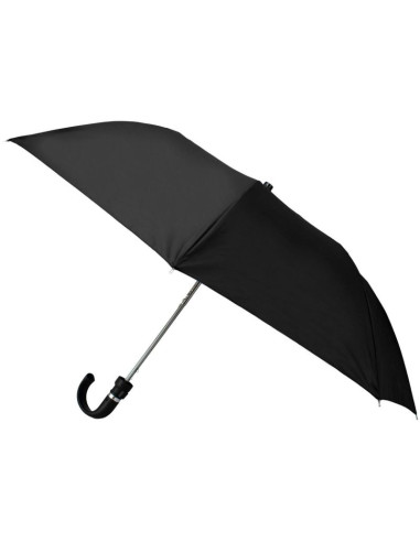 Parasol krótki półautomatyczny z zawijaną rączką czarny semi line