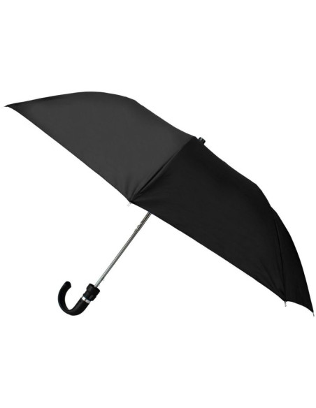Parasol krótki półautomatyczny z zawijaną rączką czarny semi line
