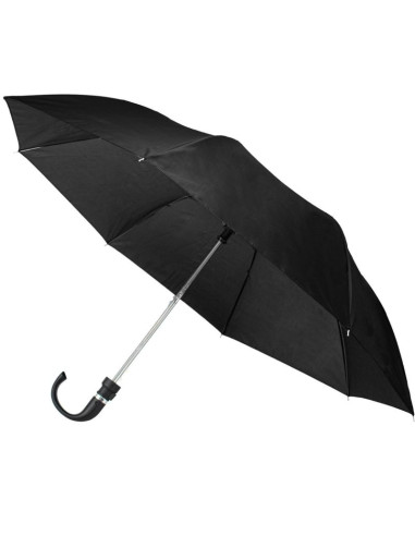 Parasol krótki półautomatyczny z zawijaną rączką czarny semi line