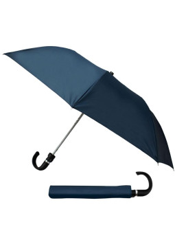 Parasol krótki półautomatyczny z zawijaną rączką granatowy semi line