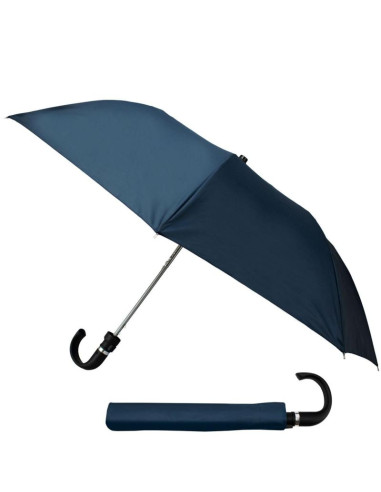Parasol krótki półautomatyczny z zawijaną rączką granatowy semi line