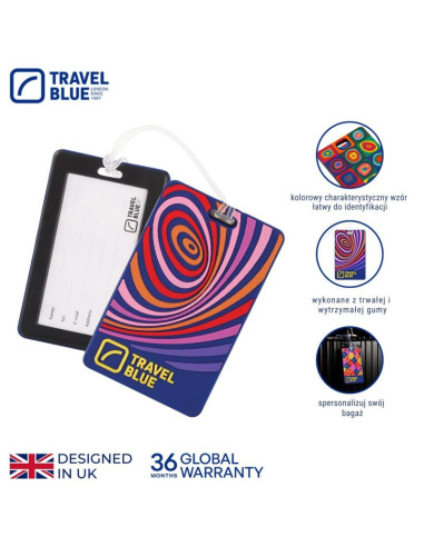 Travel blue identyfikator bagażowy fale