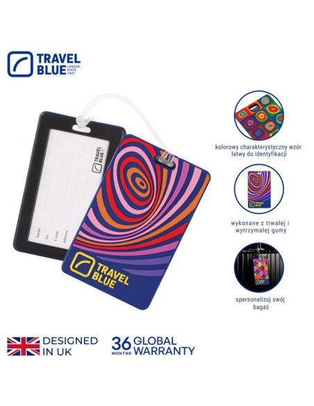 Travel blue identyfikator bagażowy fale