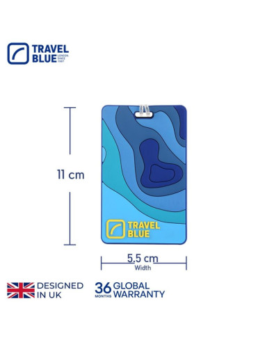 Travel blue identyfikator bagażowy mapy